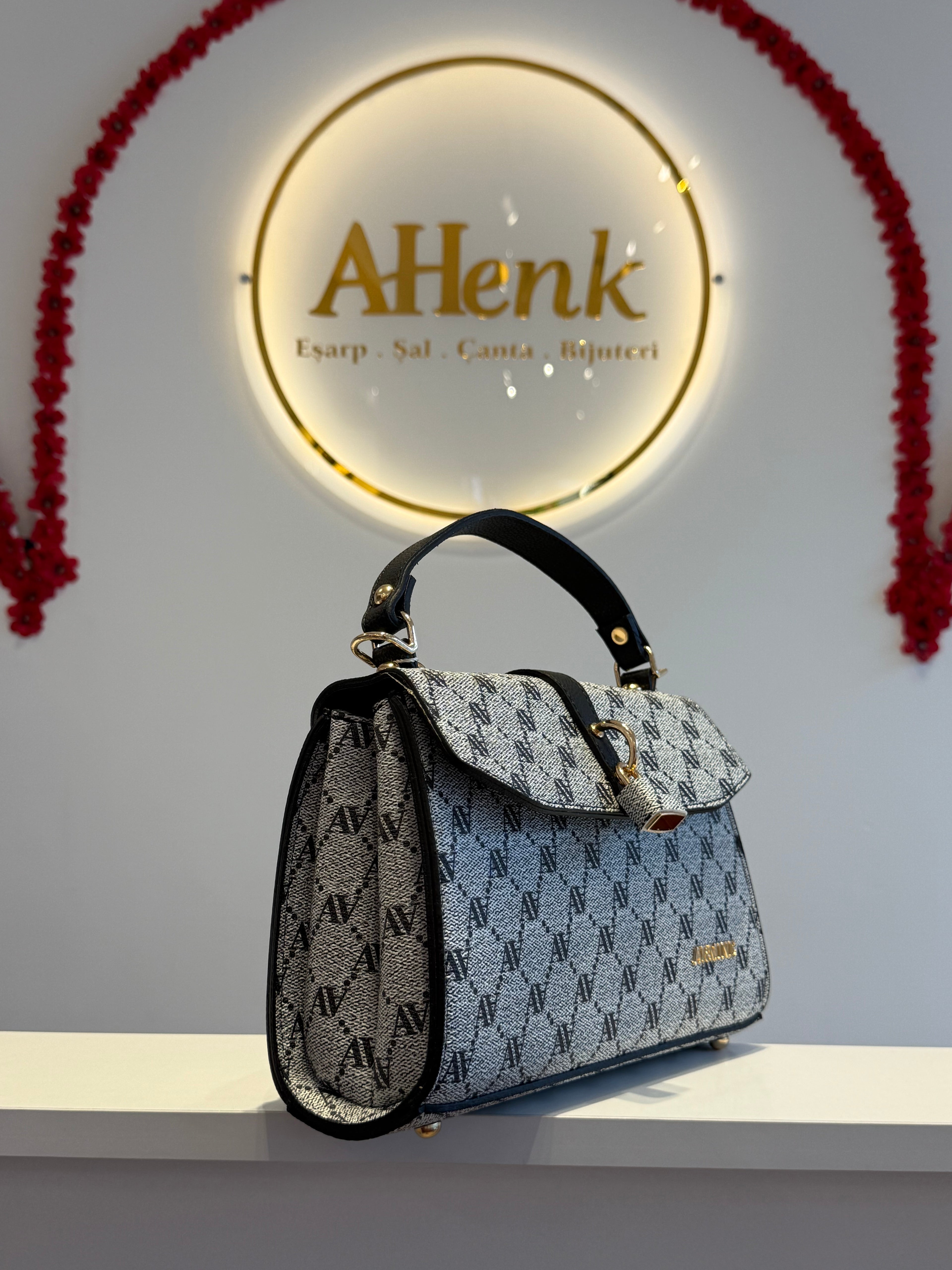 Armine 425 Gri Noktalı Çanta