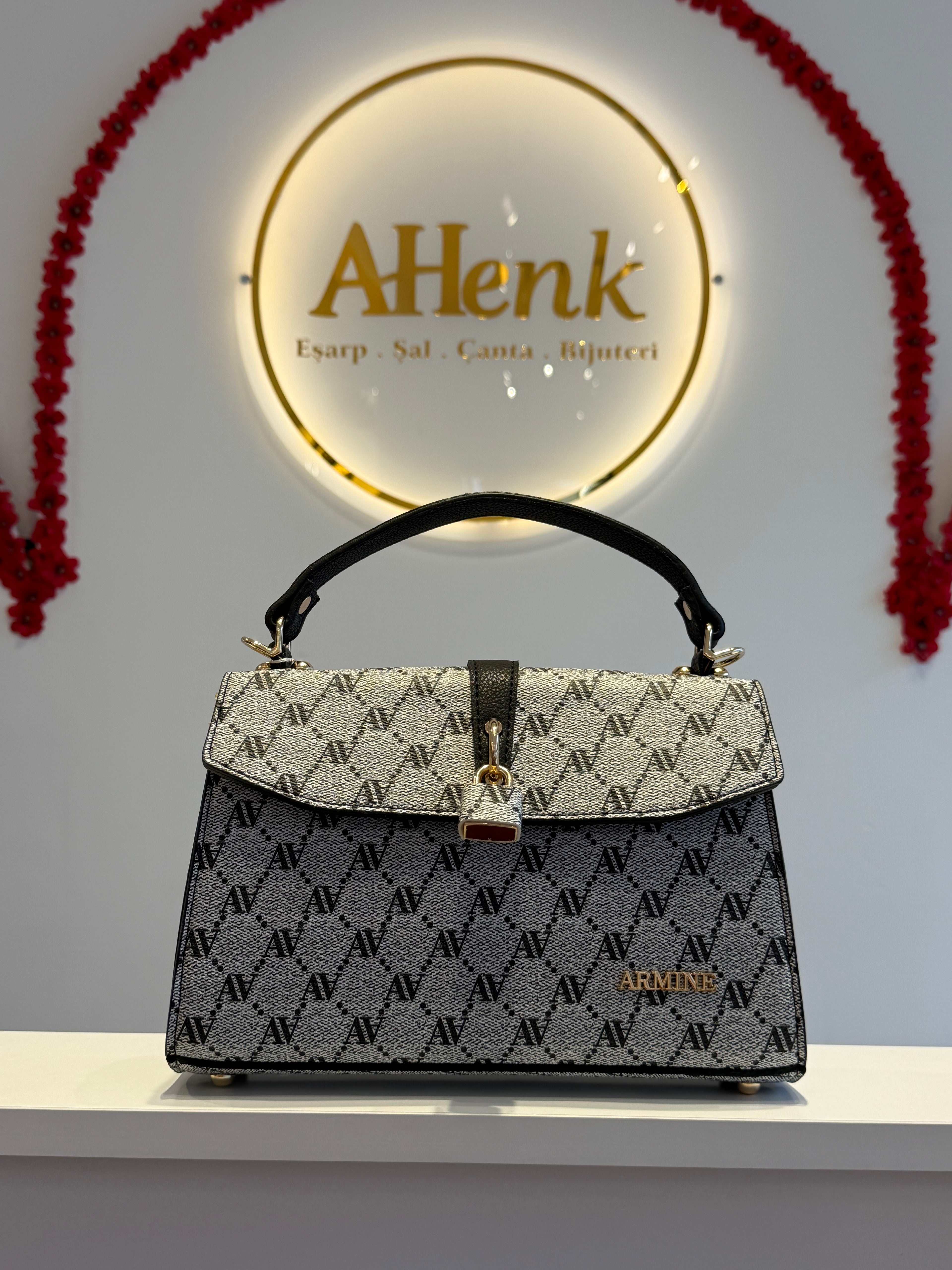 Armine 425 Gri Noktalı Çanta