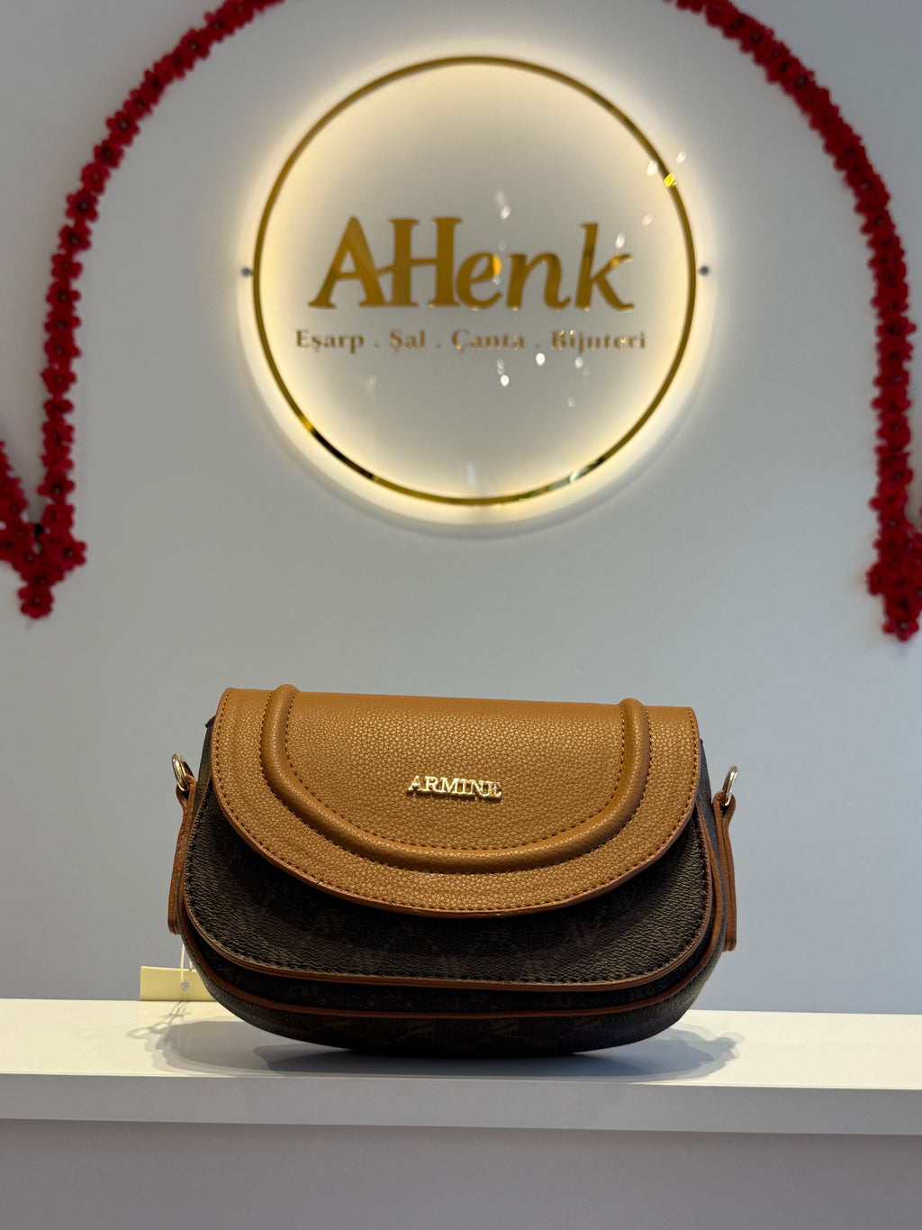Armine 385 Kahve Noktalı Çanta