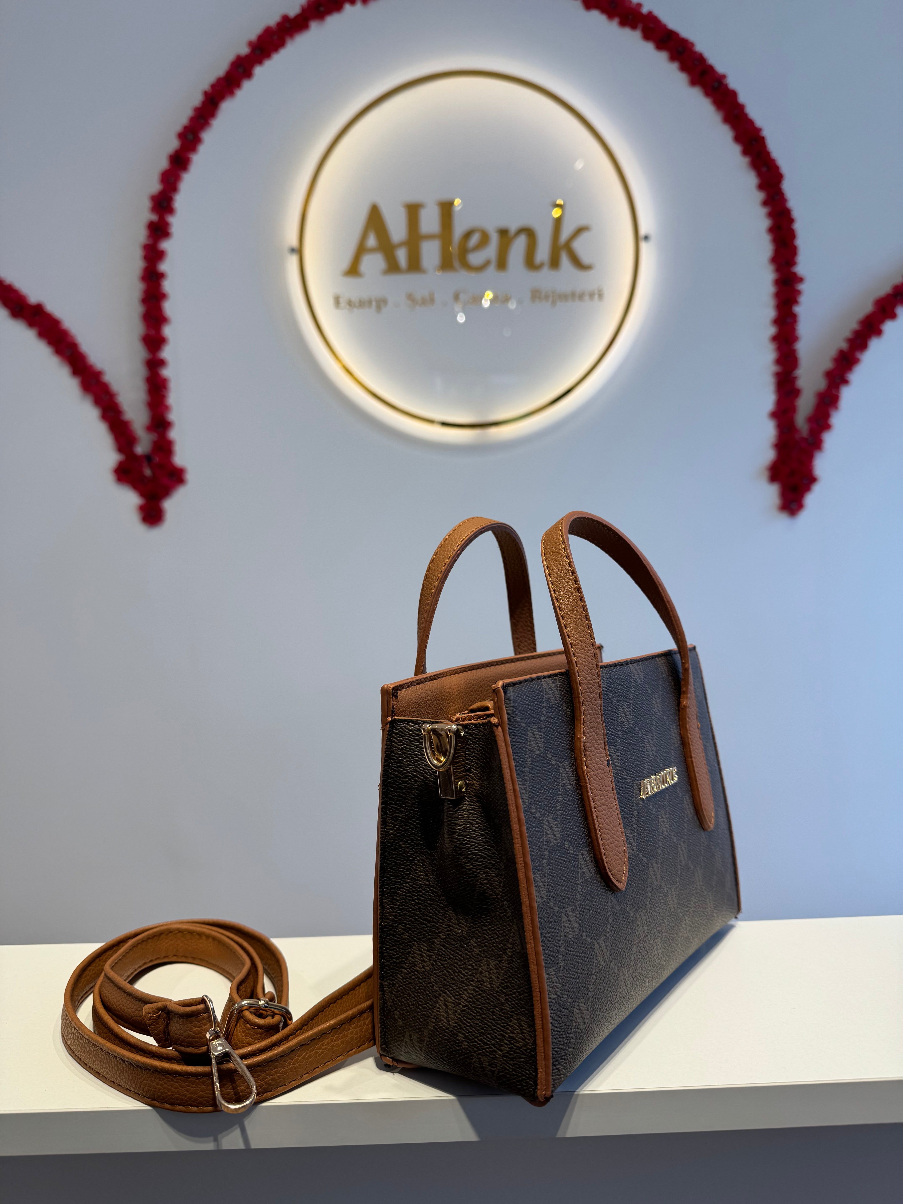 Armine 363 Kahve Noktalı Çanta