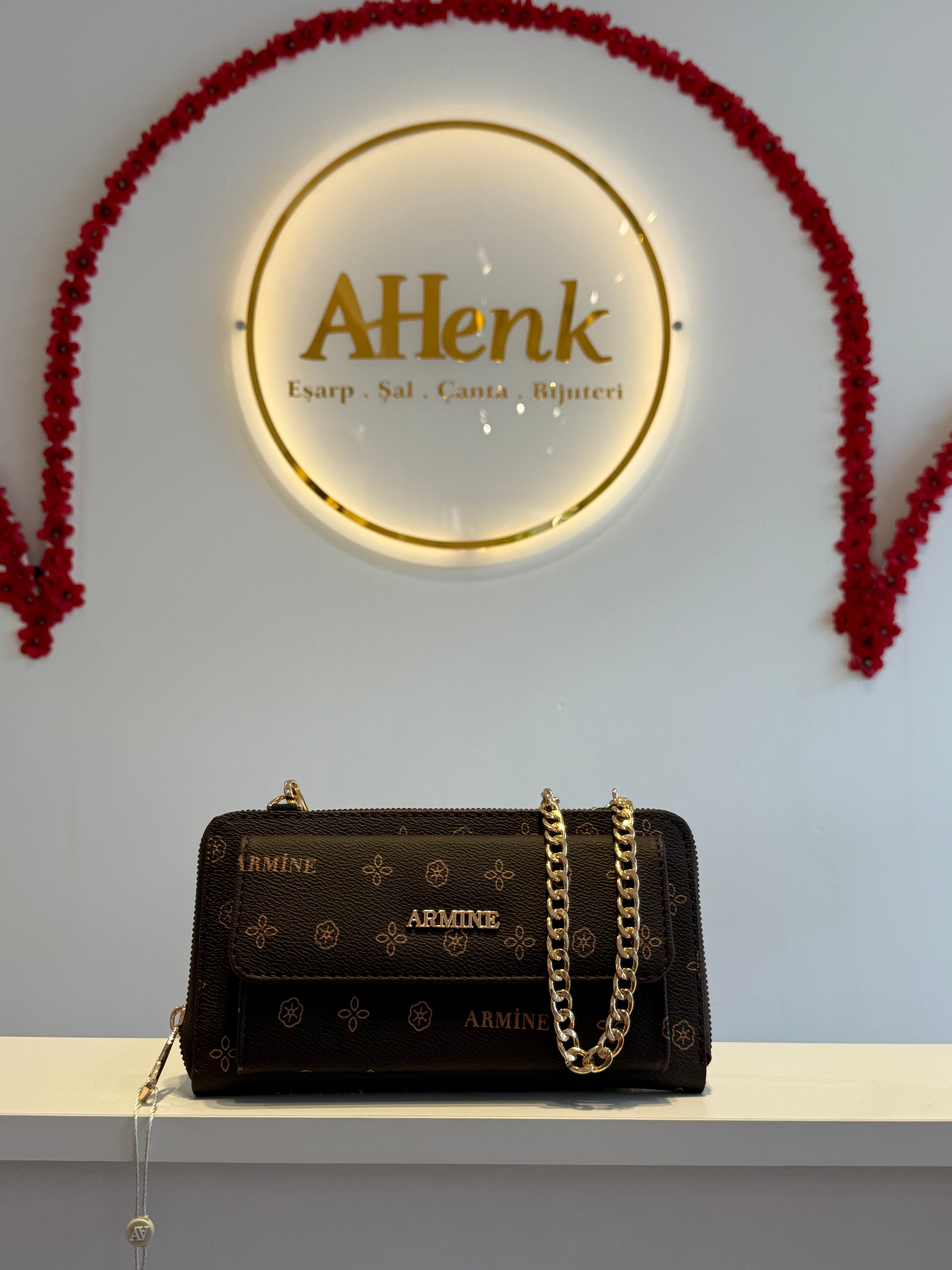 Armine 268 Kahve Baskılı